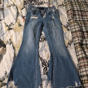 Flying Monkey Light Blue Flare Jeans